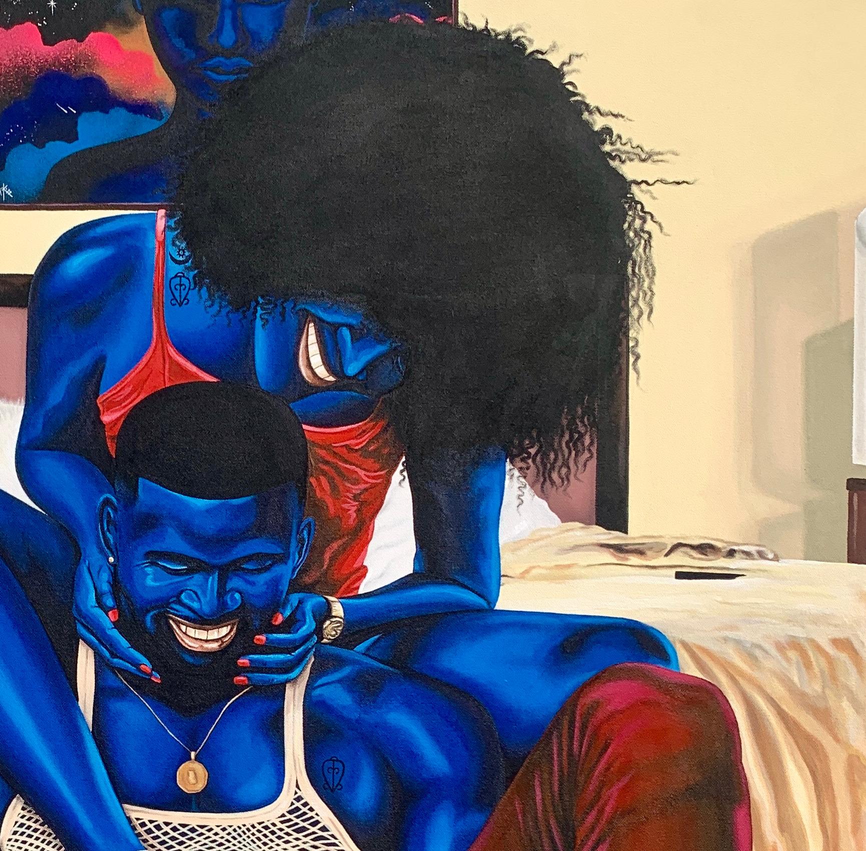 Art of Love - Contemporary Painting by Samuel Oseigyei Kumah