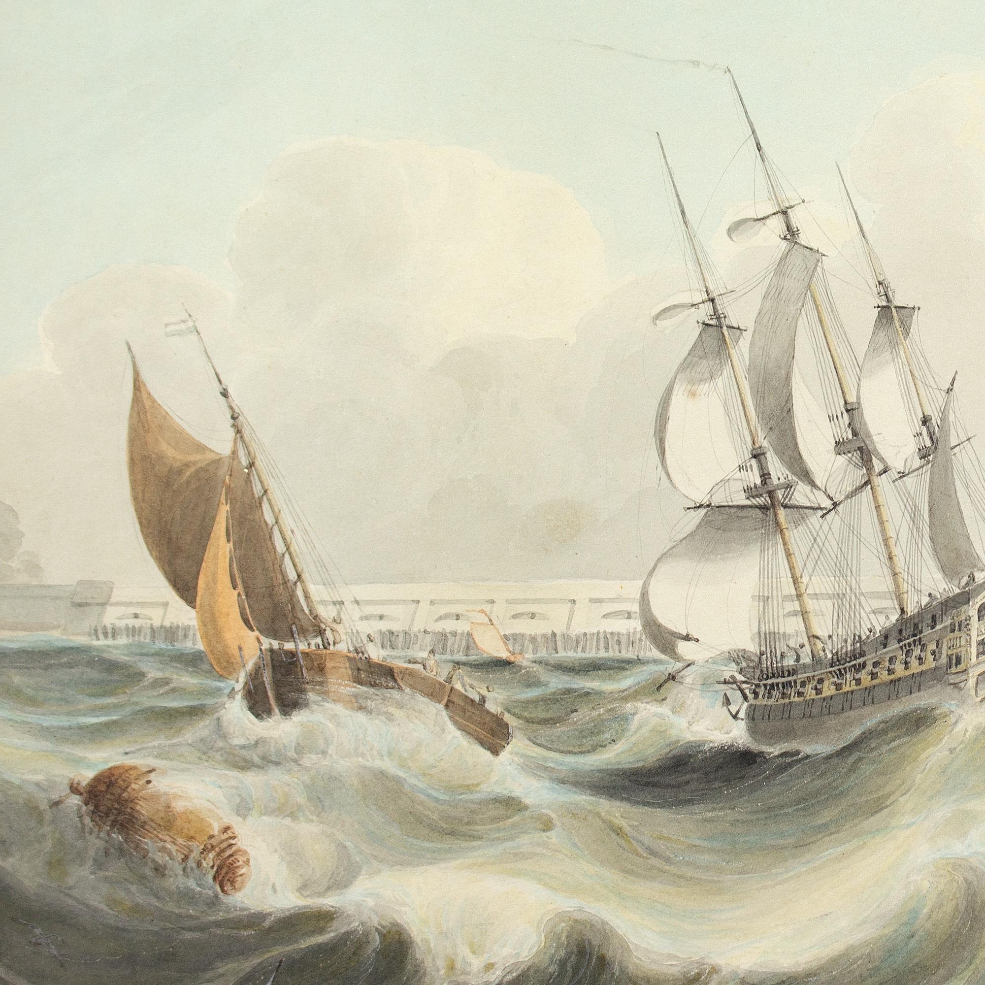 Samuel Owen (zugeschrieben), Einfahrt in den Hafen von Portsmouth im Angebot 6