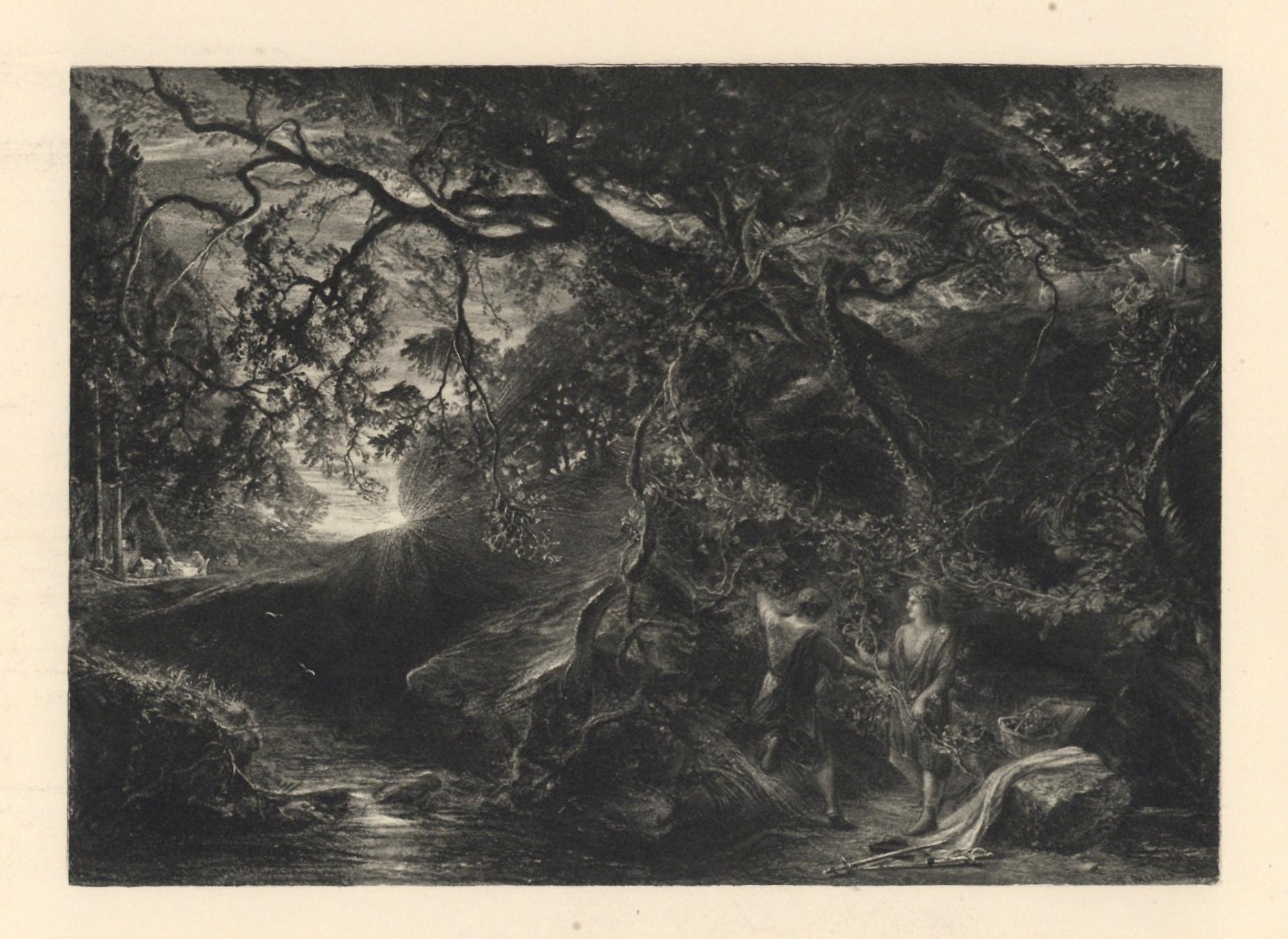 (after) Samuel Palmer - "The Brothers under the Vine" - Print by Samuel Palmer (b.1805)