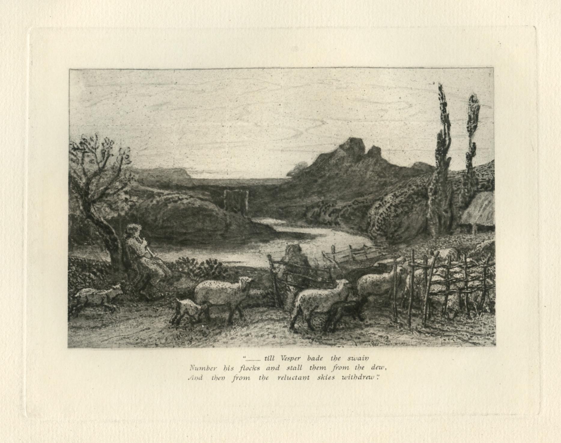Eclogue 6 (after) Samuel Palmer - Print by Samuel Palmer (b.1805)
