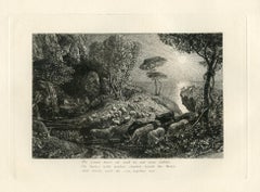 "Moeris and Galatea" Eclogue 9 original etching