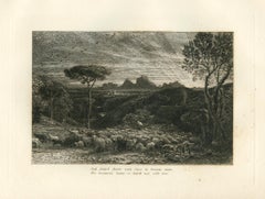 "Apertura della piega - mattino presto" Ecloga 8 acquaforte originale