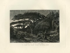 "Il boschetto di cipressi" Ecloga 5 Acquaforte originale