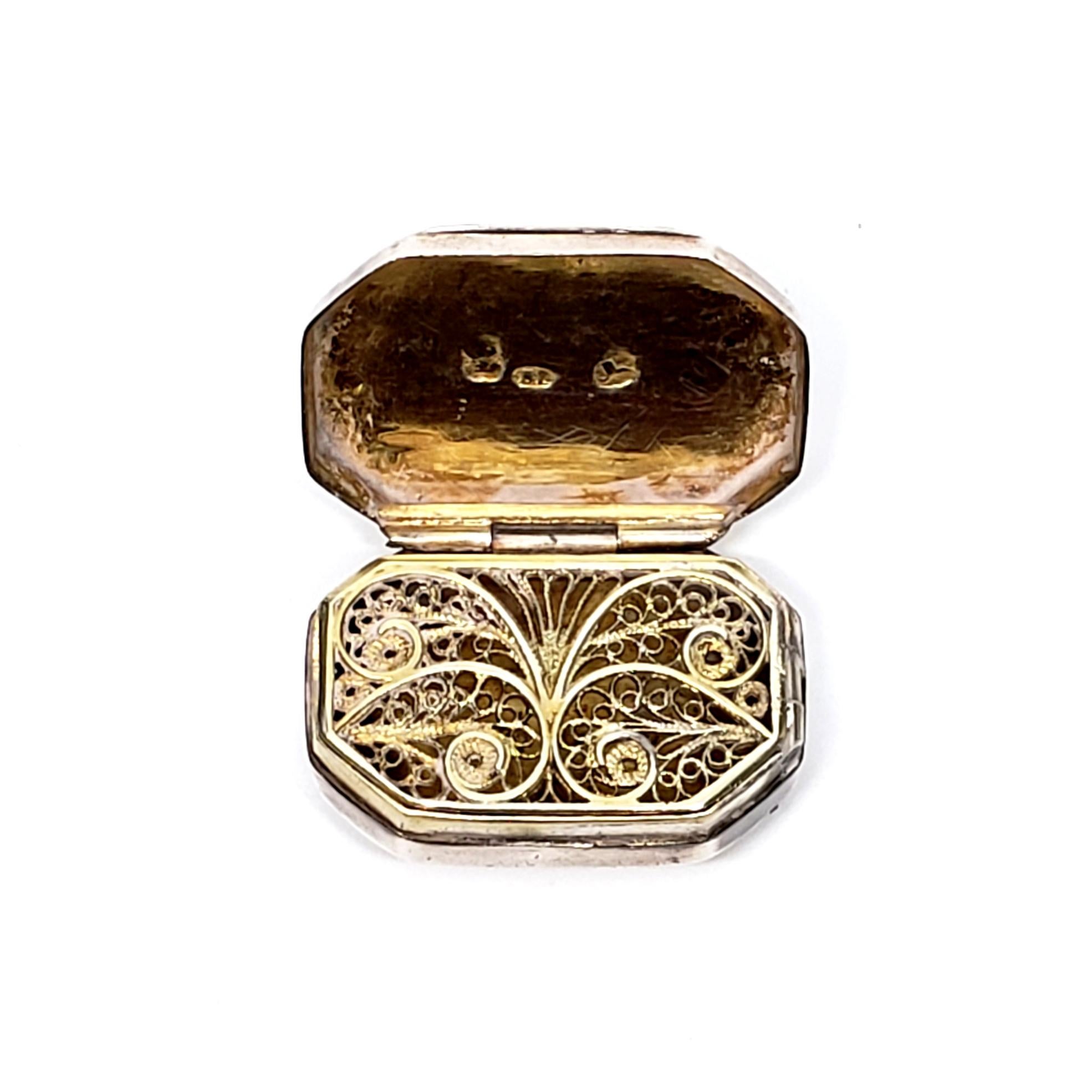 20th Century Samuel Pemberton English Sterling Silver Vinaigrette Box