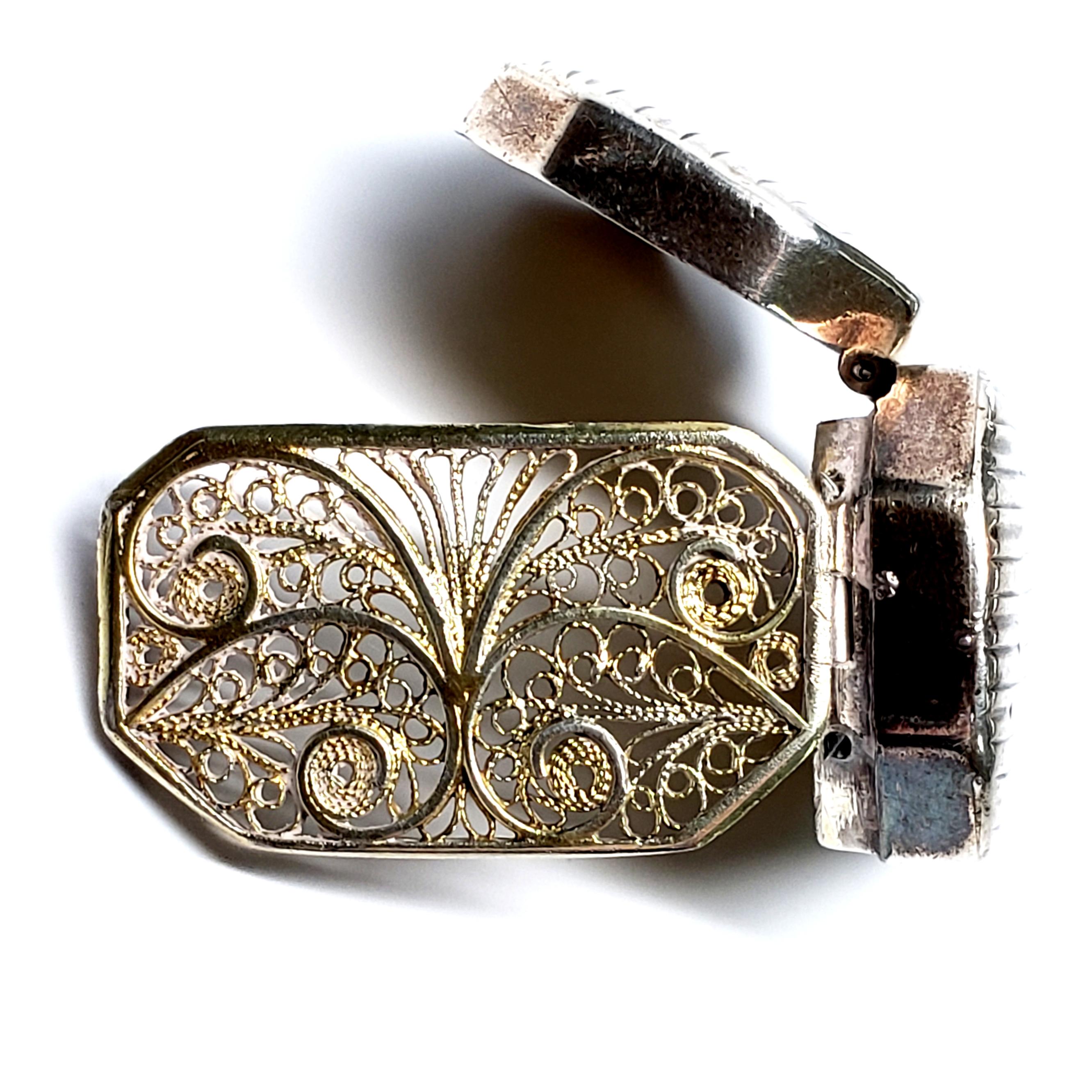 Samuel Pemberton English Sterling Silver Vinaigrette Box 2