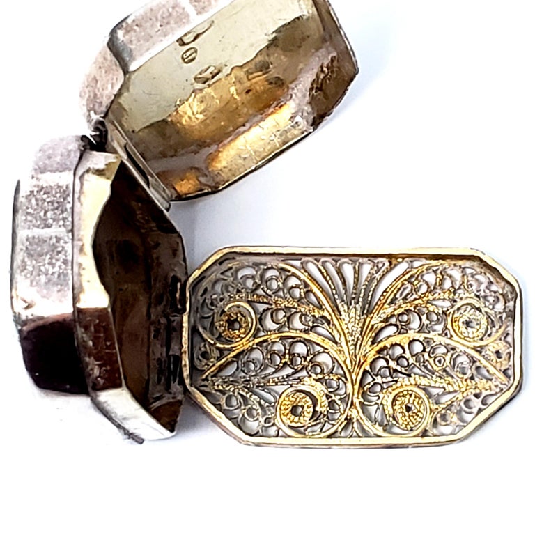 Samuel Pemberton English Sterling Silver Vinaigrette Box at 1stDibs
