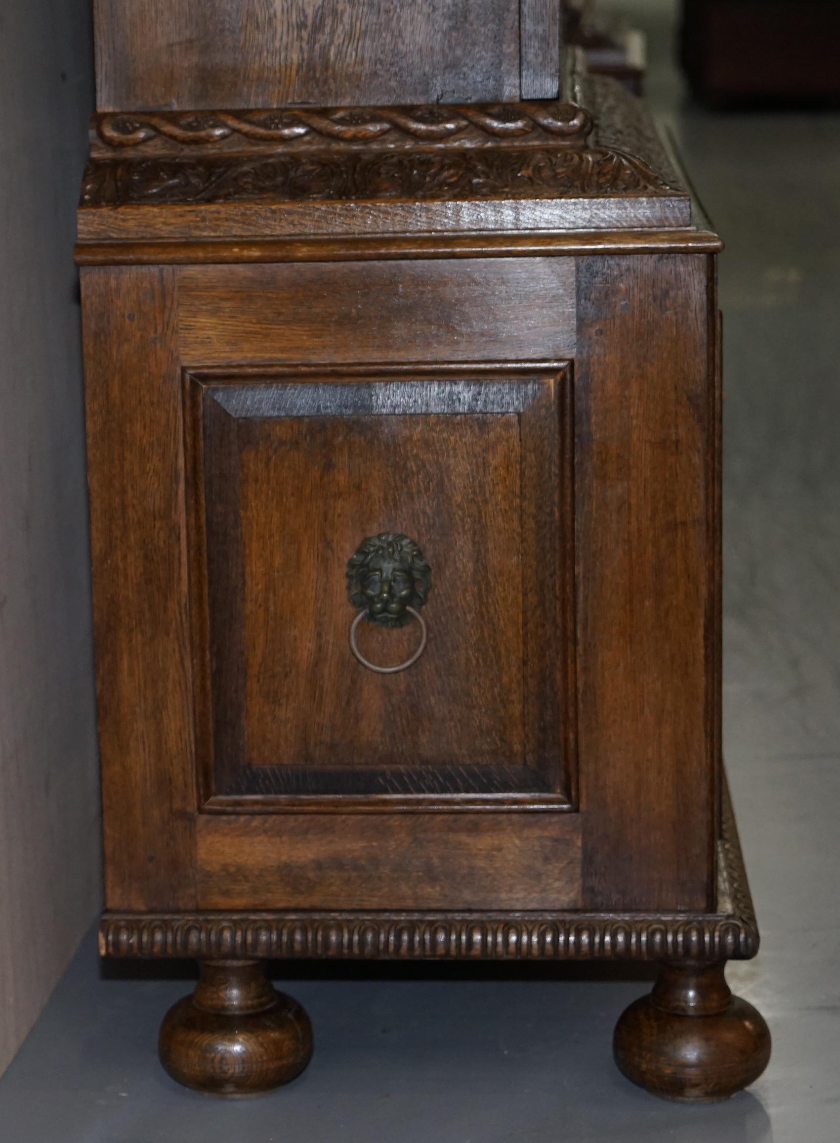 Samuel Pepys 1666 Oak Library Bookcases Pair High Provenance Carved by Forsyth 2