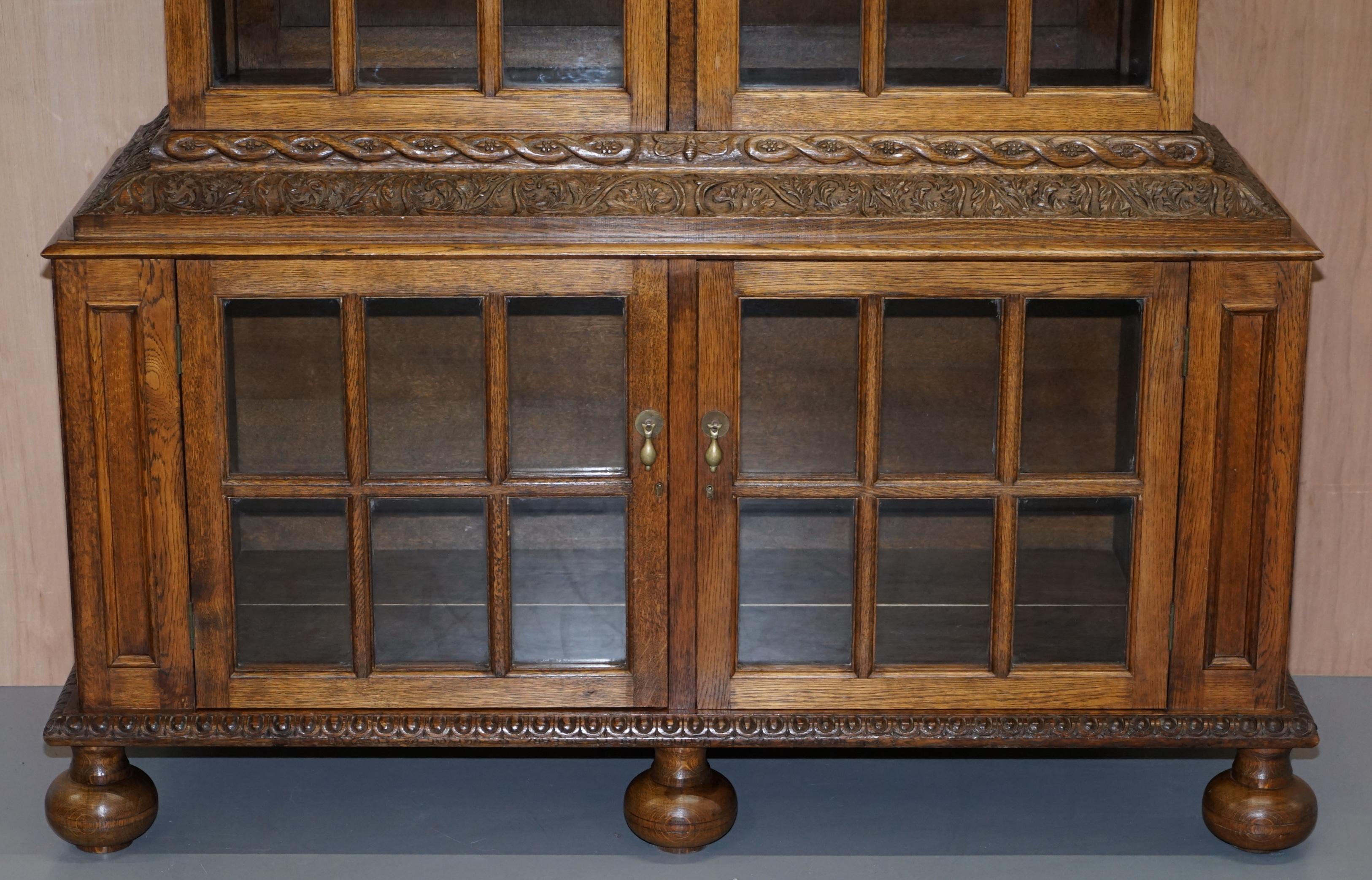 Samuel Pepys 1666 Oak Library Bookcases Pair High Provenance Carved by Forsyth 6
