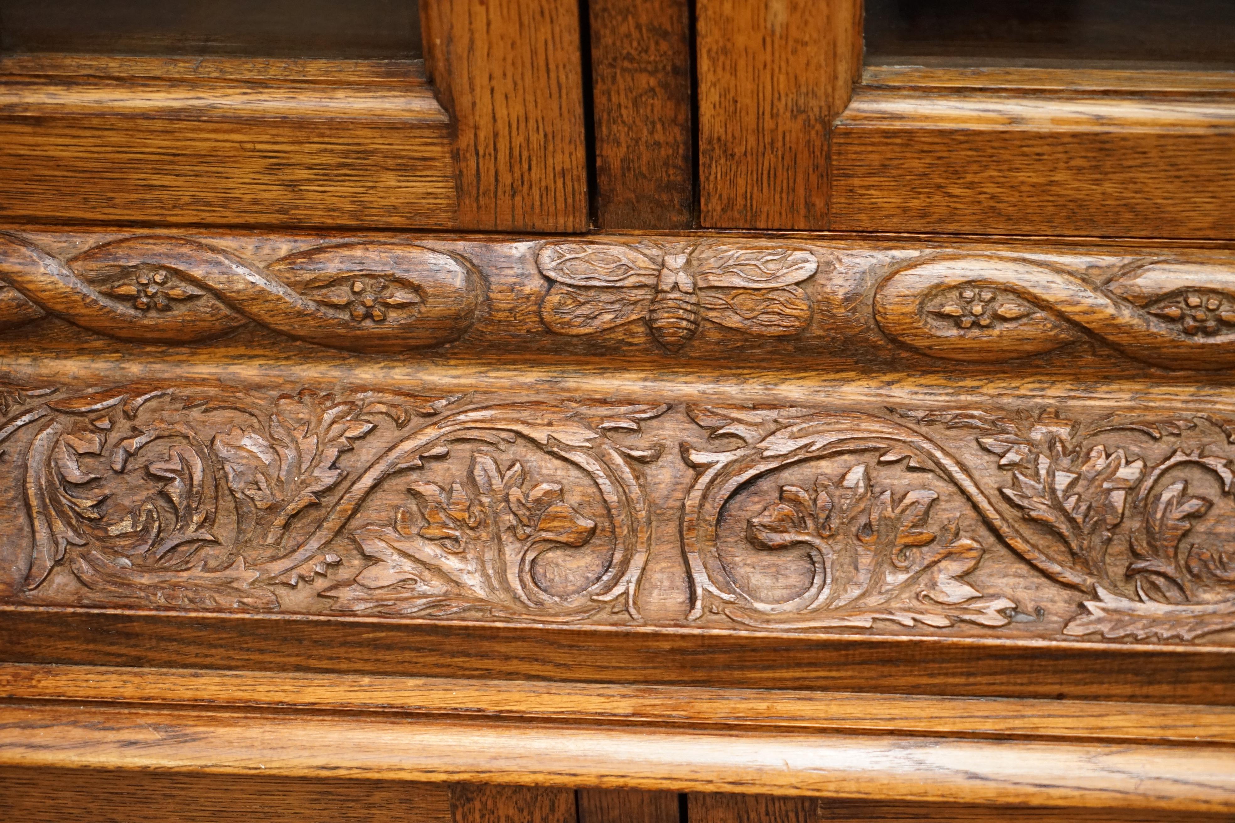 Samuel Pepys 1666 Oak Library Bookcases Pair High Provenance Carved by Forsyth 8