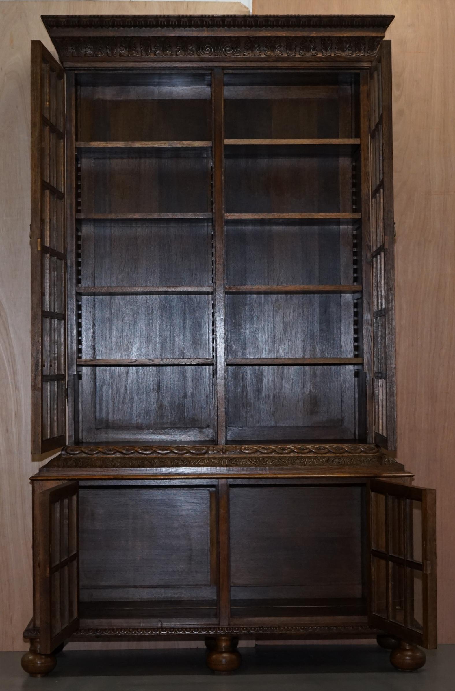 Samuel Pepys 1666 Oak Library Bookcases Pair High Provenance Carved by Forsyth 10