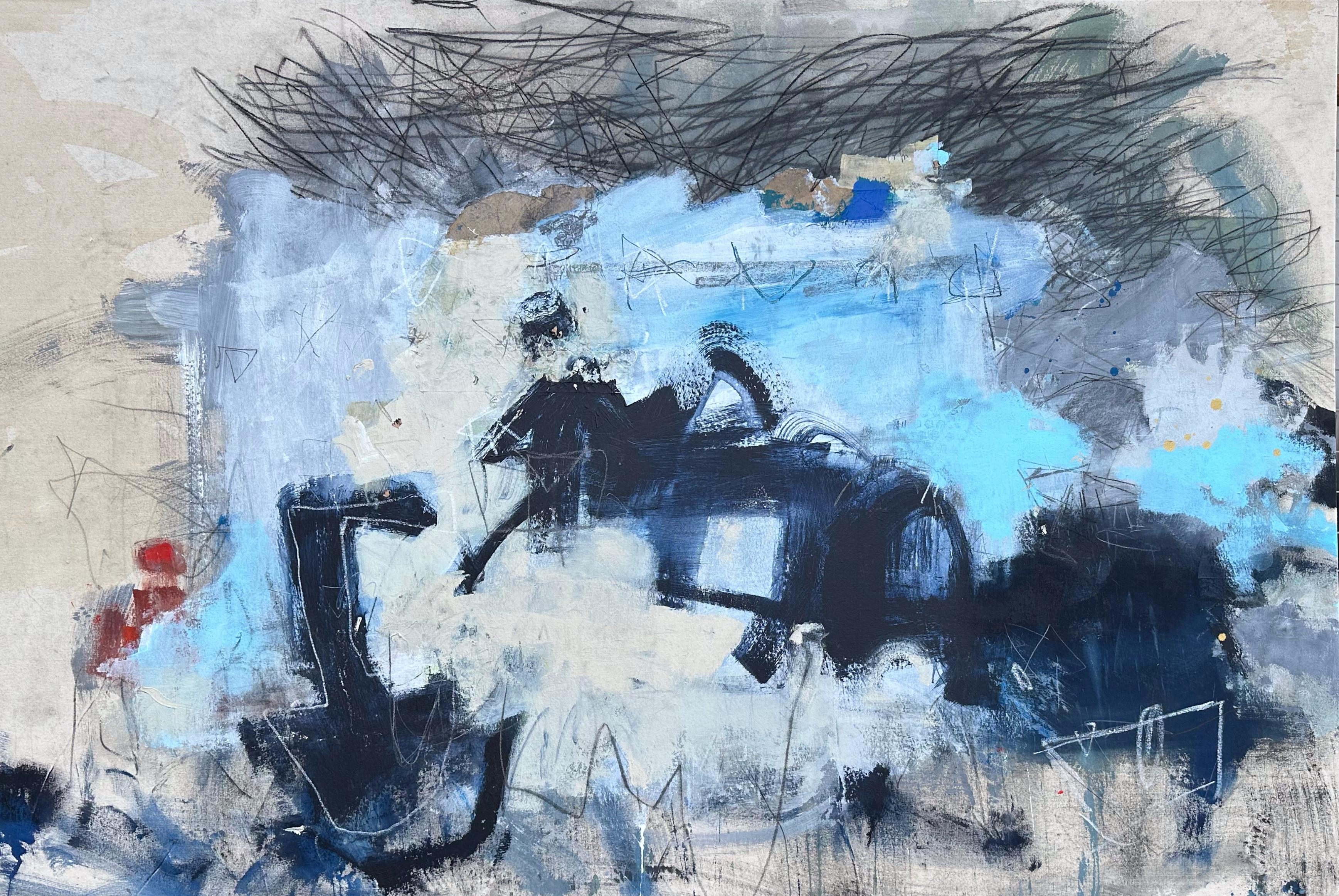 Abstract Painting di Samuel Perry - baciarsi in piscina