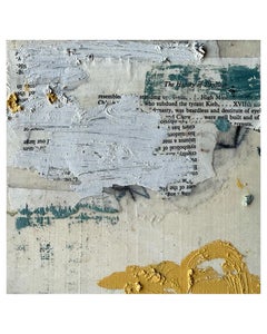 pencils and pages #12 (mixed media on canvas 6"x6")