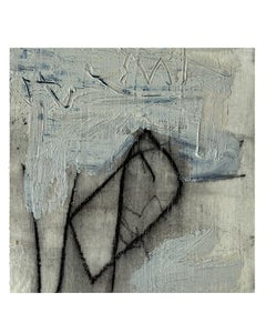 matite e pagine #9 (tecnica mista su tela 6 "x 6")