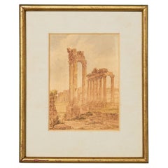 Samuel Prout (British, 1783-1852) 19th Century Watercolour of Roman Temples