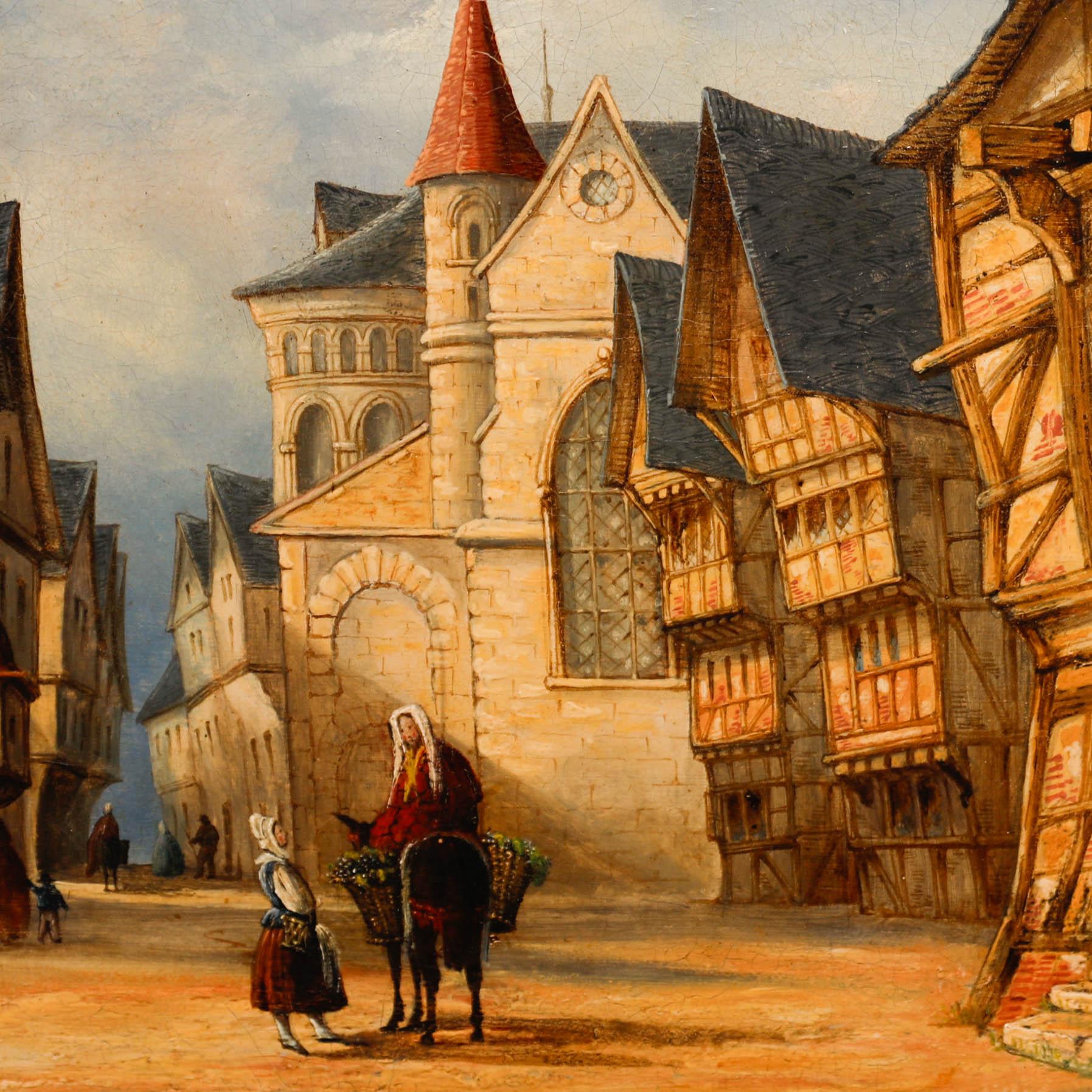 Style of Samuel Prout - 19th Century Oil, Bacharach on the Rhine 3