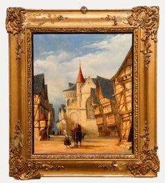 Style of Samuel Prout - 19th Century Oil, Bacharach on the Rhine