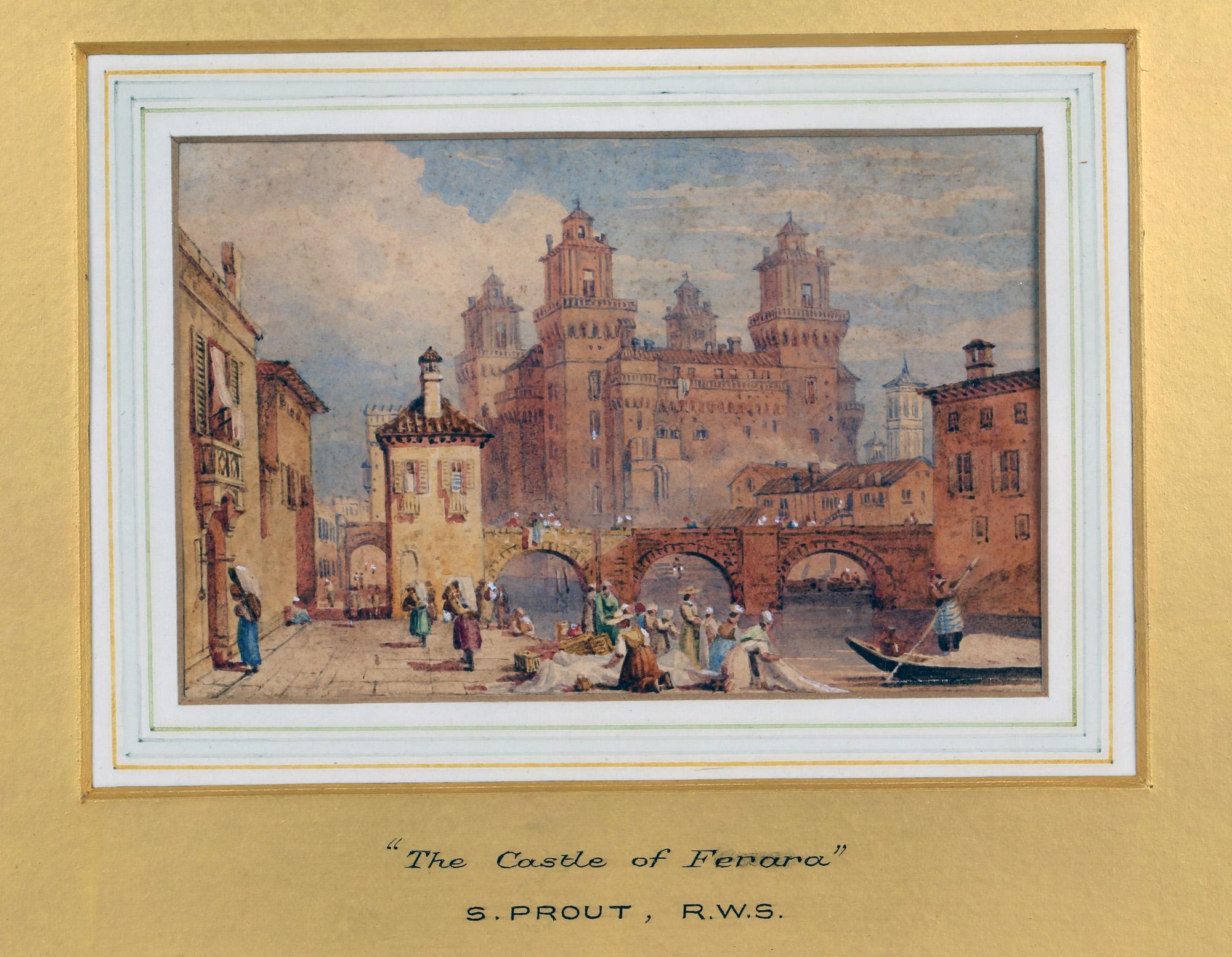 Samuel Prout RWS Framed Watercolour 'The Castle of Ferara' 3