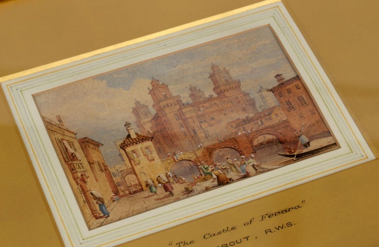 Samuel Prout RWS Framed Watercolour 'The Castle of Ferara' For Sale 8