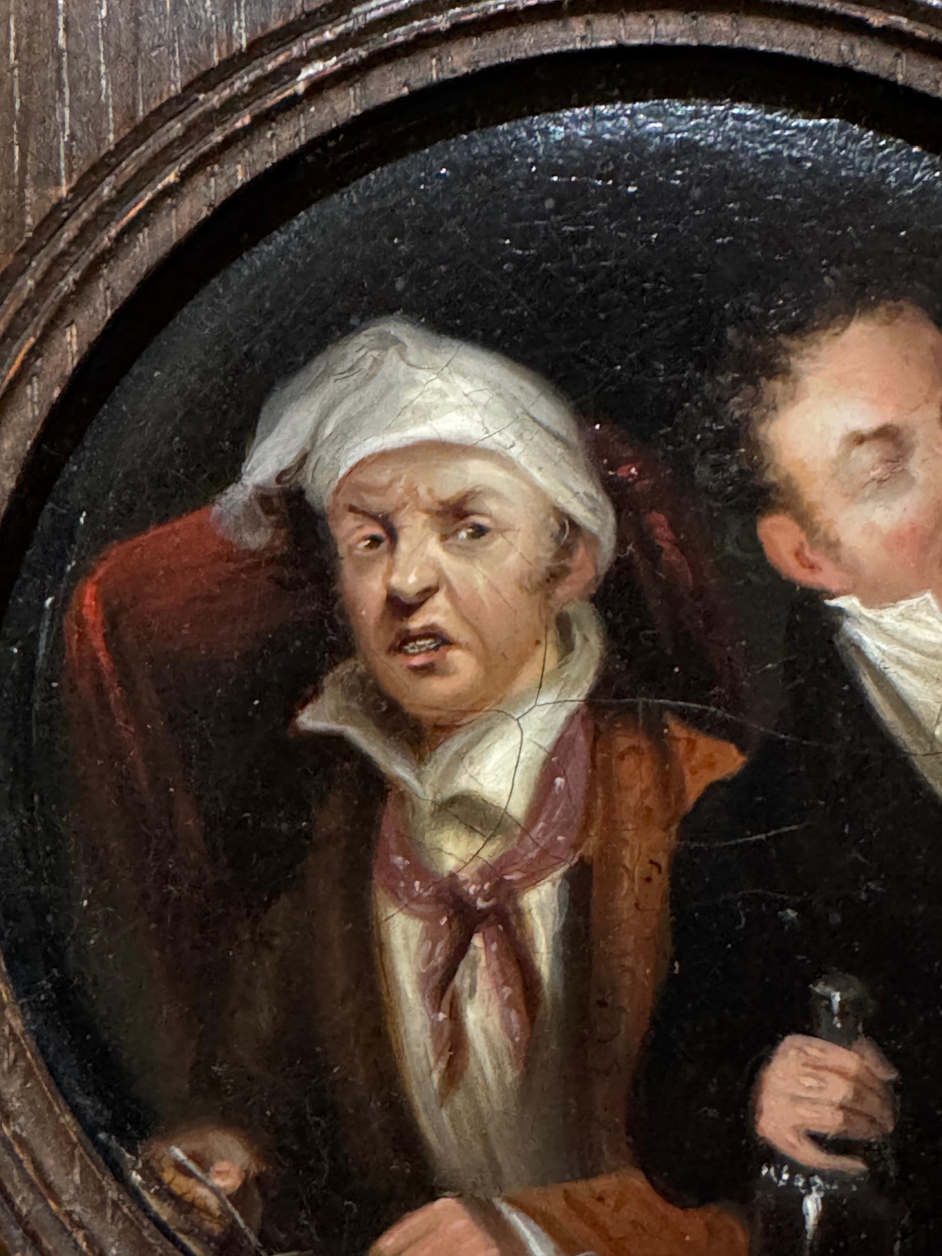 19th century English portrait of two men drinking in an Inn/Pub (Viktorianisch), Painting, von Samuel Raven