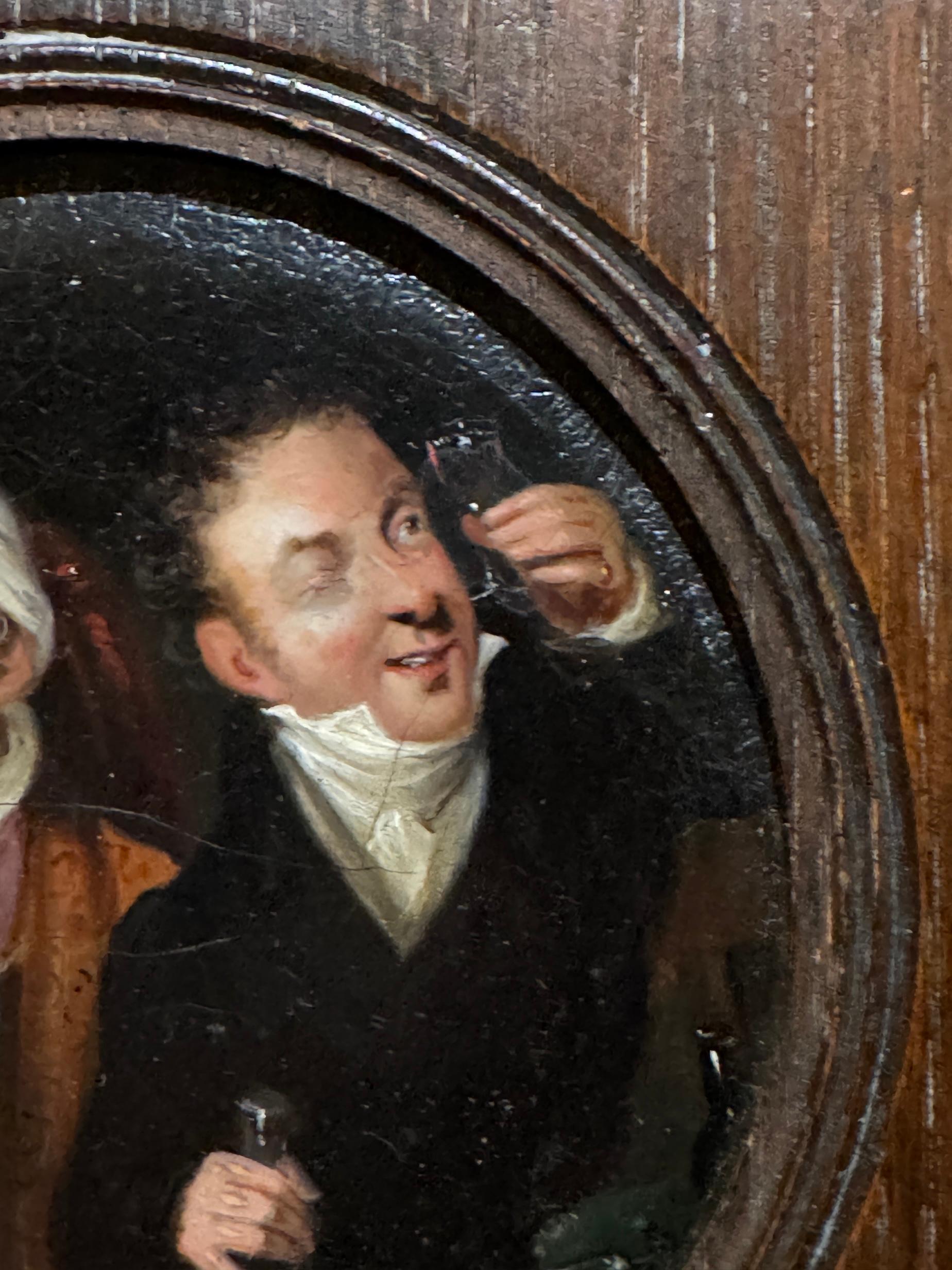 19th century English portrait of two men drinking in an Inn/Pub im Angebot 1