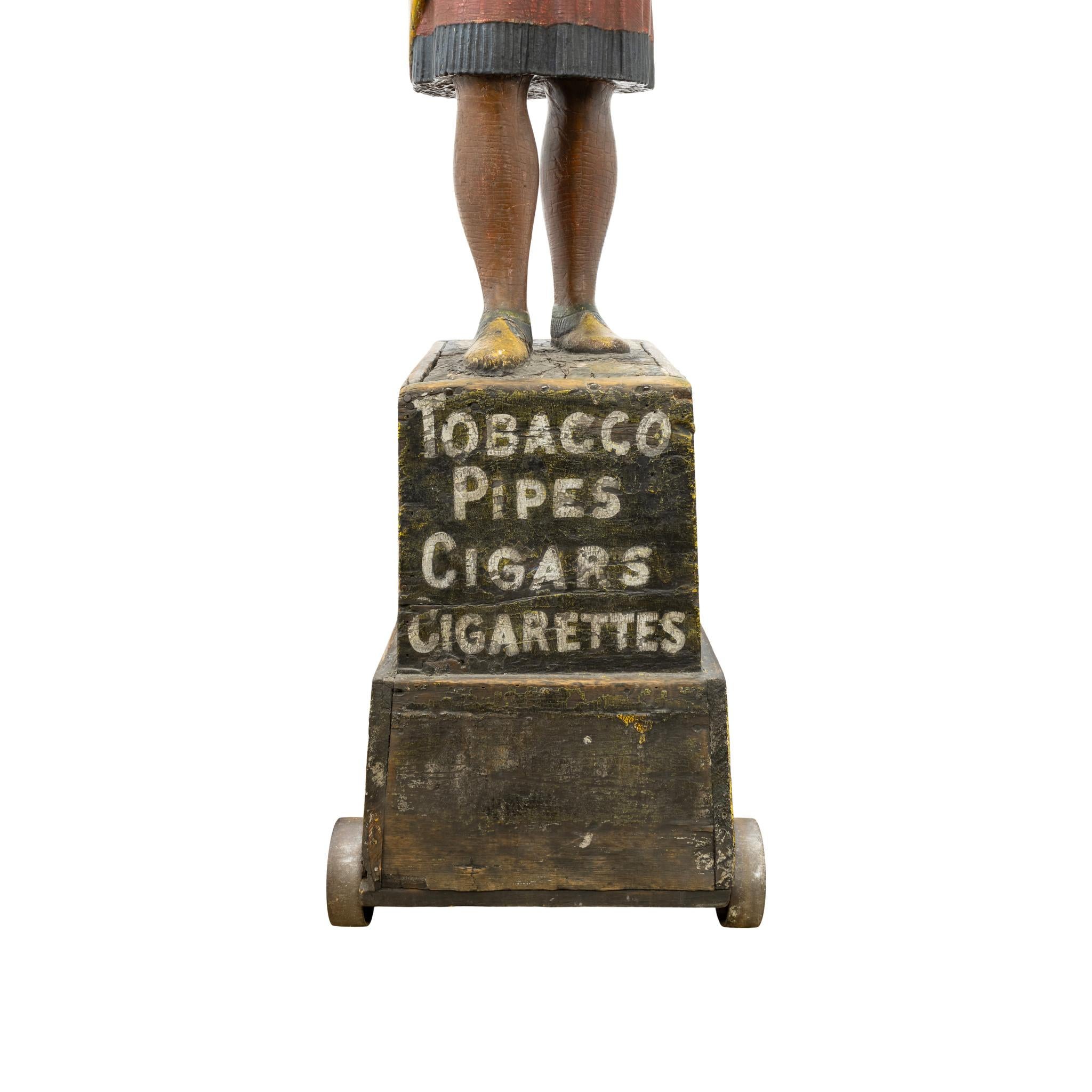 American Samuel Robb Carved Tobacciana Trade Sign For Sale