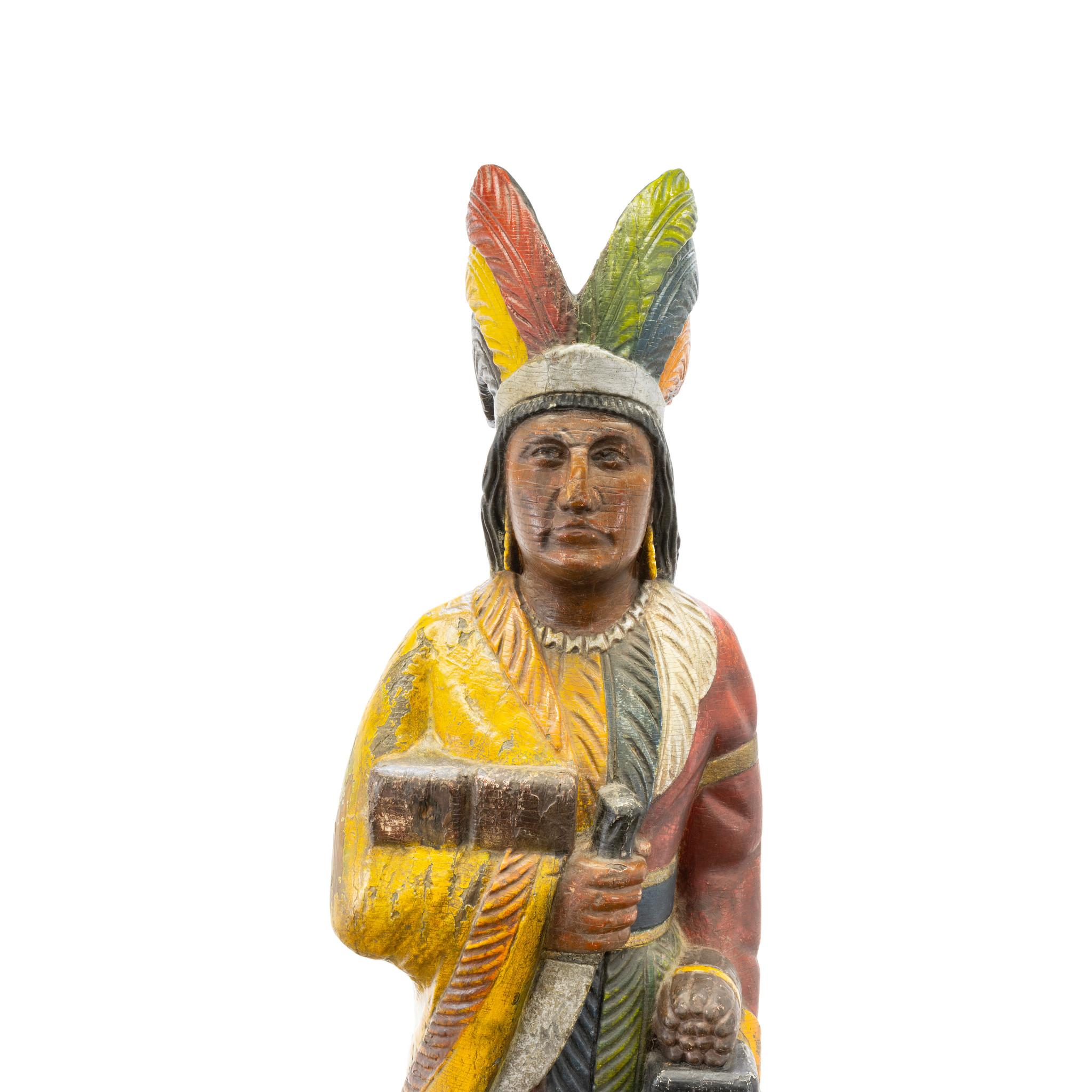 Samuel Robb Carved Tobacciana Trade Sign In Good Condition For Sale In Coeur d'Alene, ID