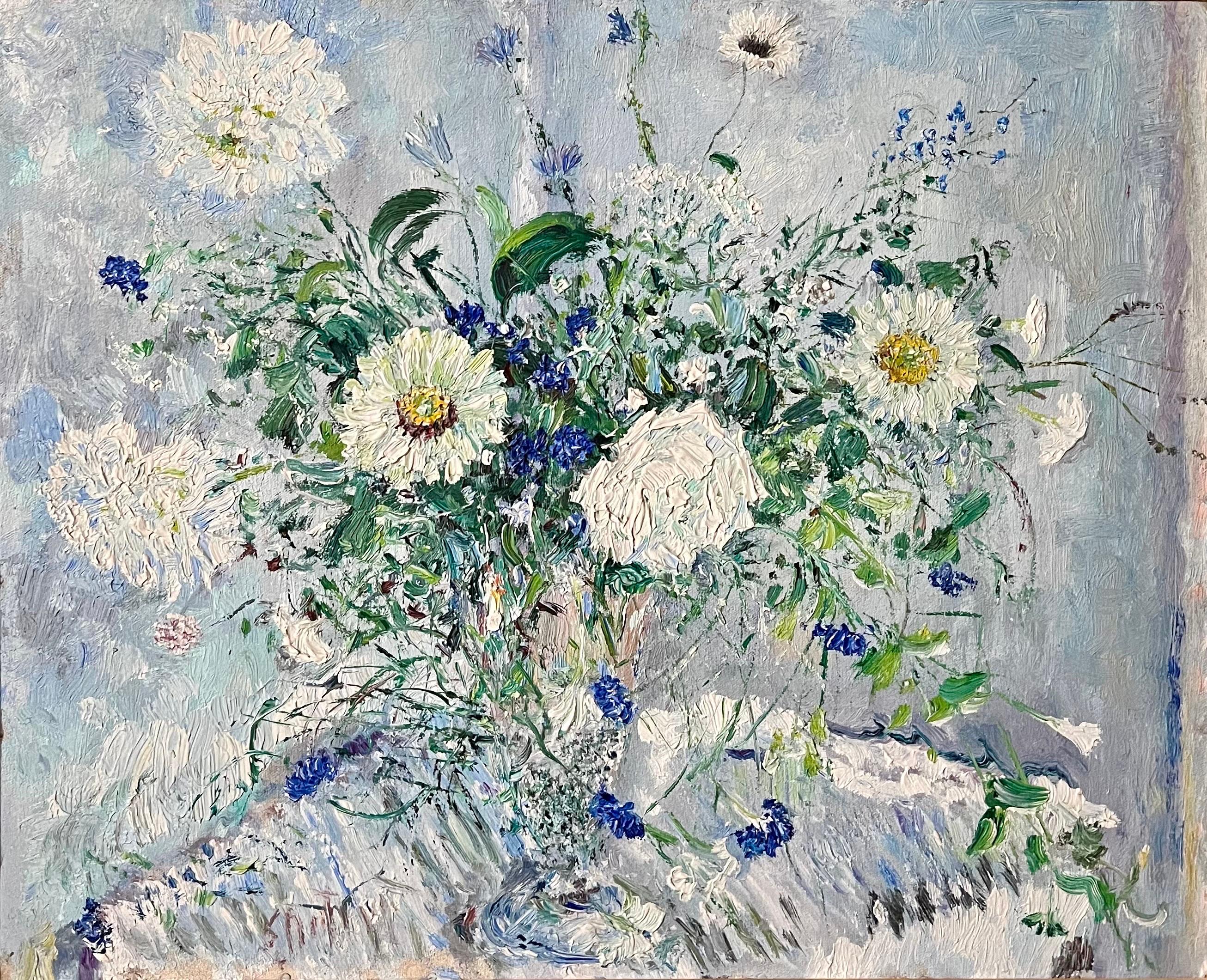 SAMUEL ROTHBORT (russo-americano, 1882-1971), Natura morta con fiori selvatici, olio su tavola telata, firmato in basso a sinistra. 
Cornice 25,5 X 30, tavola 18,5 X 23

Samuel Rothbort (artista popolare ebreo russo-americano 1881-1972) nacque nella