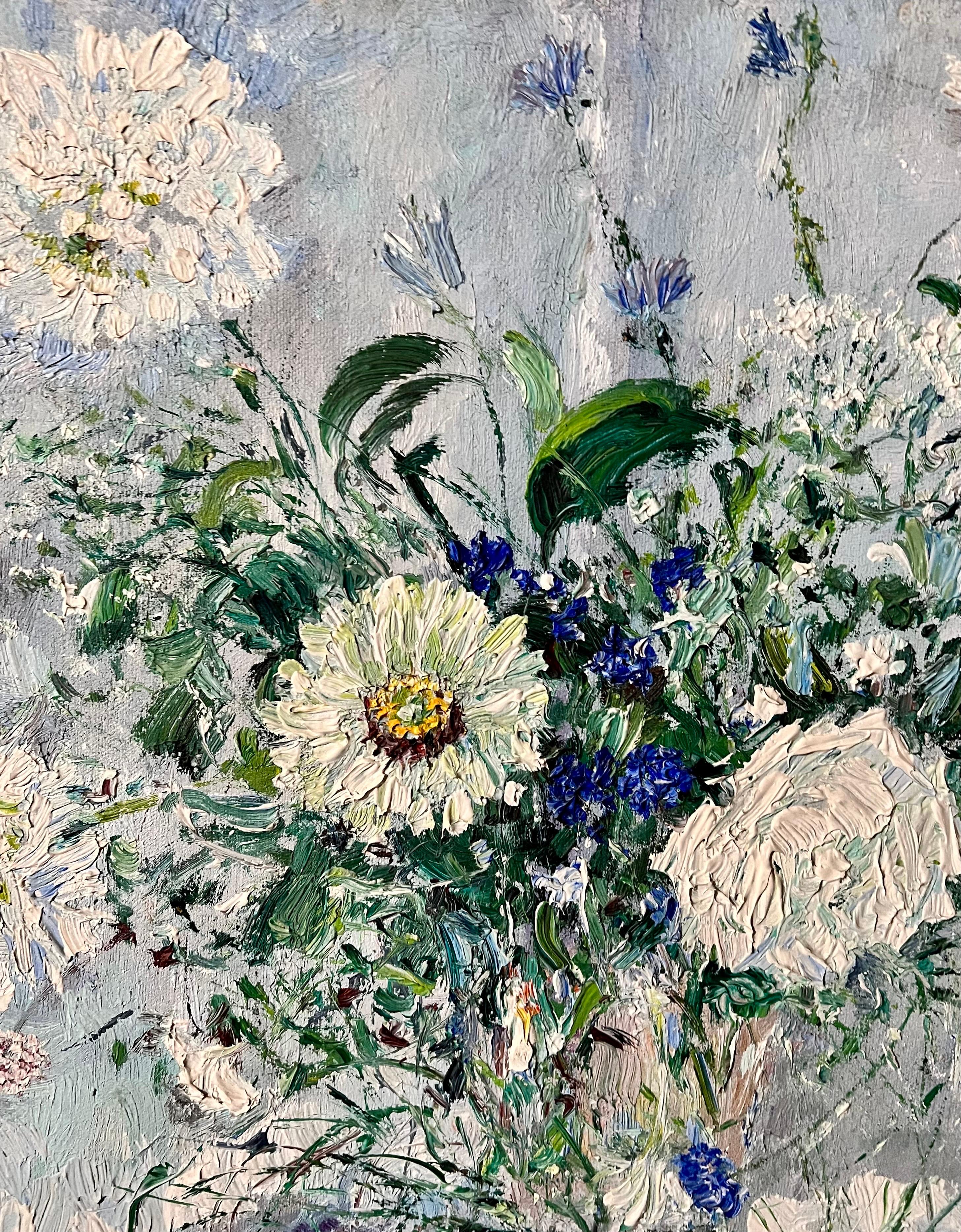 SAMUEL ROTHBORT (Russian-American, 1882-1971), still life with wild flowers, oil on canvas board, signed lower left. 
Framed 25.5 X 30, board 18.5 X 23

Samuel Rothbort (Russian American Jewish folk artist 1881-1972) was born in the small town,