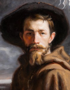 The Traveler  Oil  A Journey    Florence Academy  Oil  Sunny or a Chaotic Storm