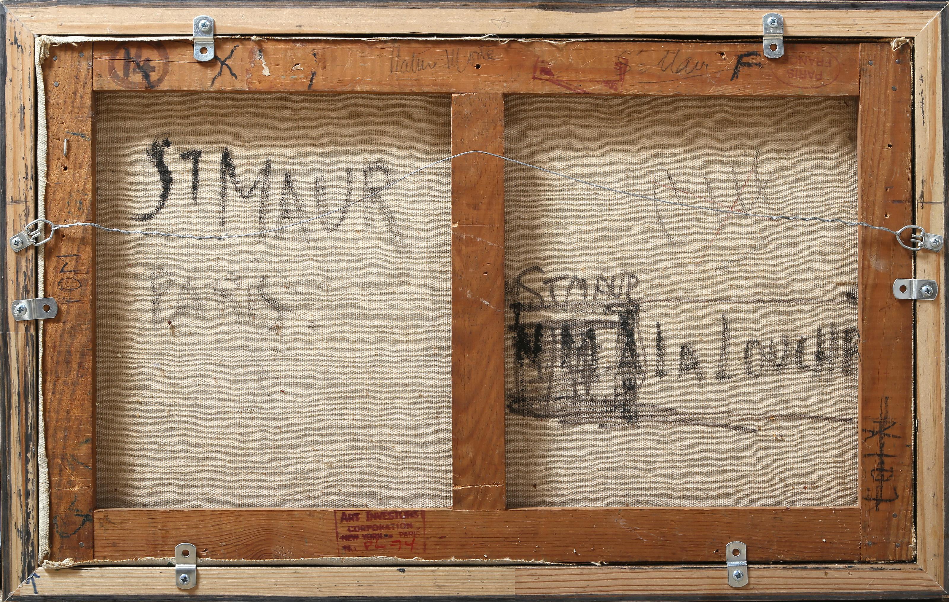 Saint-Maur, français  (1906 - 1979) - La Louche, Année :  circa 1950, Medium :  Huile sur toile, signée en bas à gauche et titrée au verso, Taille :  13 x 22 in. (33.02 x 55.88 cm), Taille du cadre :  15 x 23.75 pouces