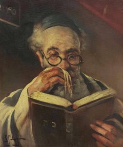 Kaninchen im Gebet (das Shema) Ölgemälde