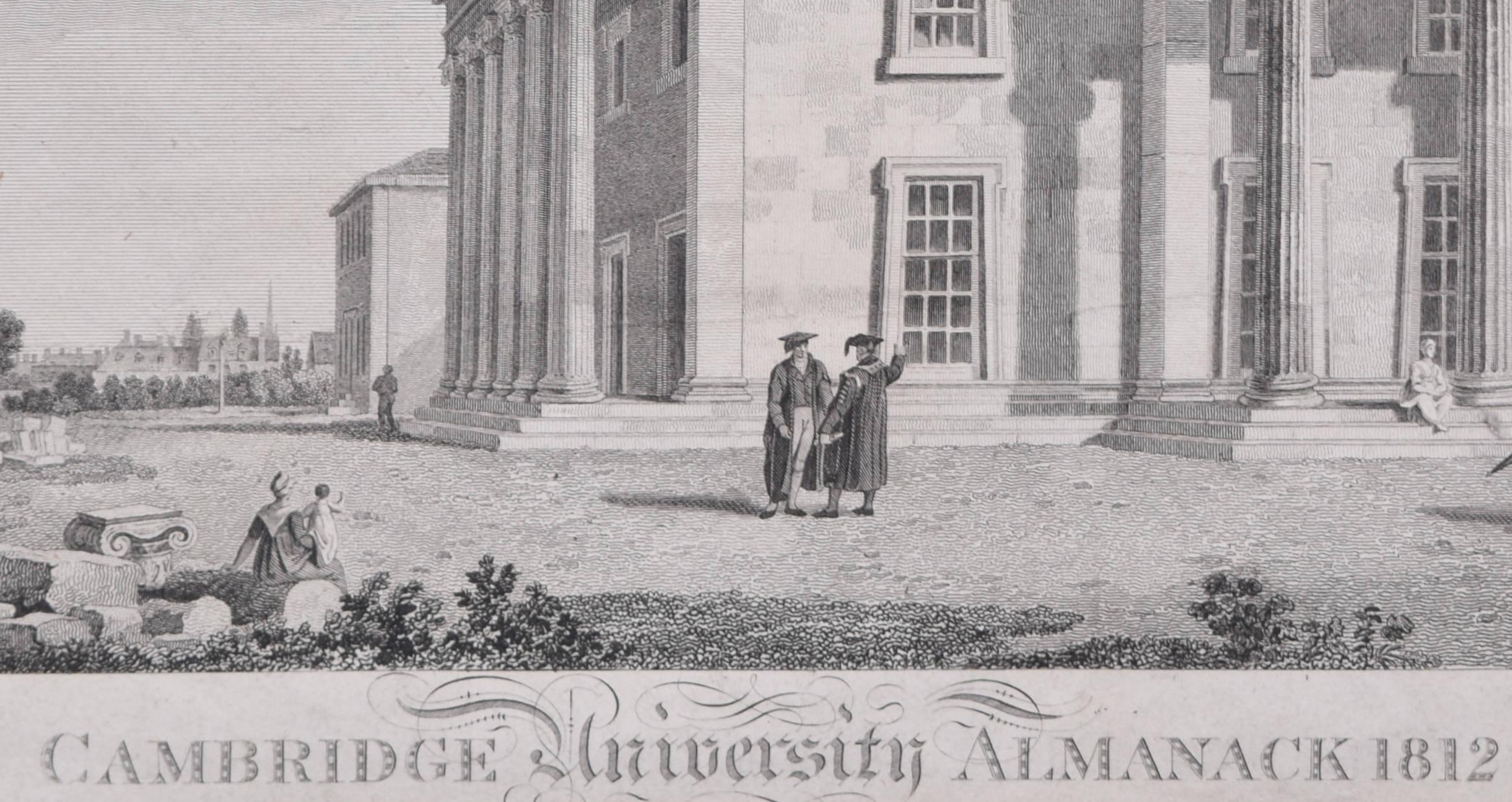 Downing College, Cambridge engraving by Samuel Sparrow after Henry Barker  For Sale 1