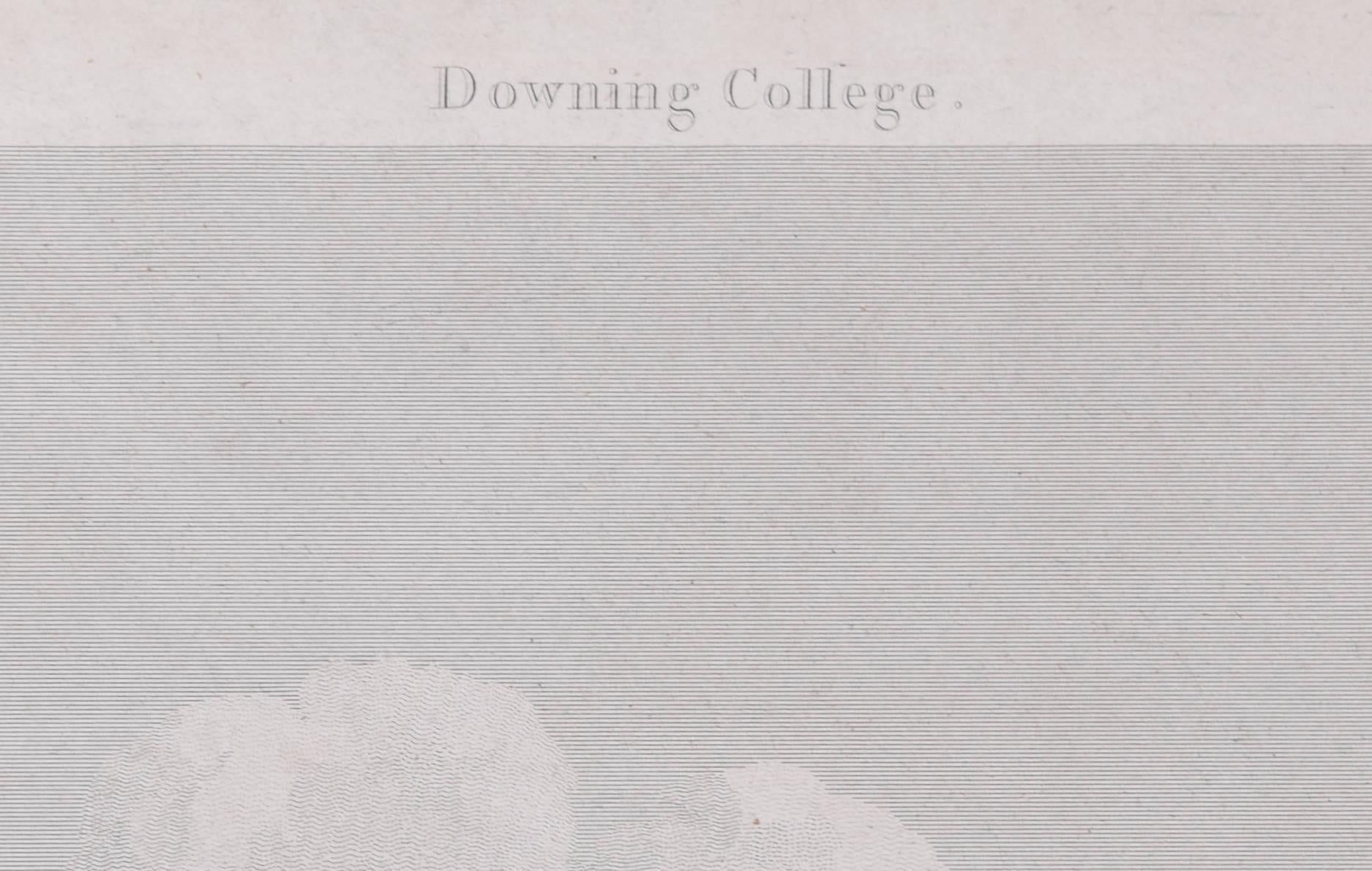 Downing College, Cambridge engraving by Samuel Sparrow after Henry Barker  For Sale 4