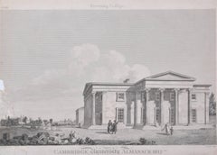Gravur des Downing College, Cambridge, Gravur von Samuel Sparrow nach Henry Barker 