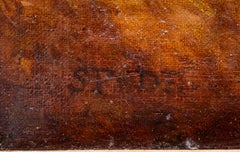 Grey Pony and a Dog in a Stable Interior. Samuel Spode (1798 - 1858), signed