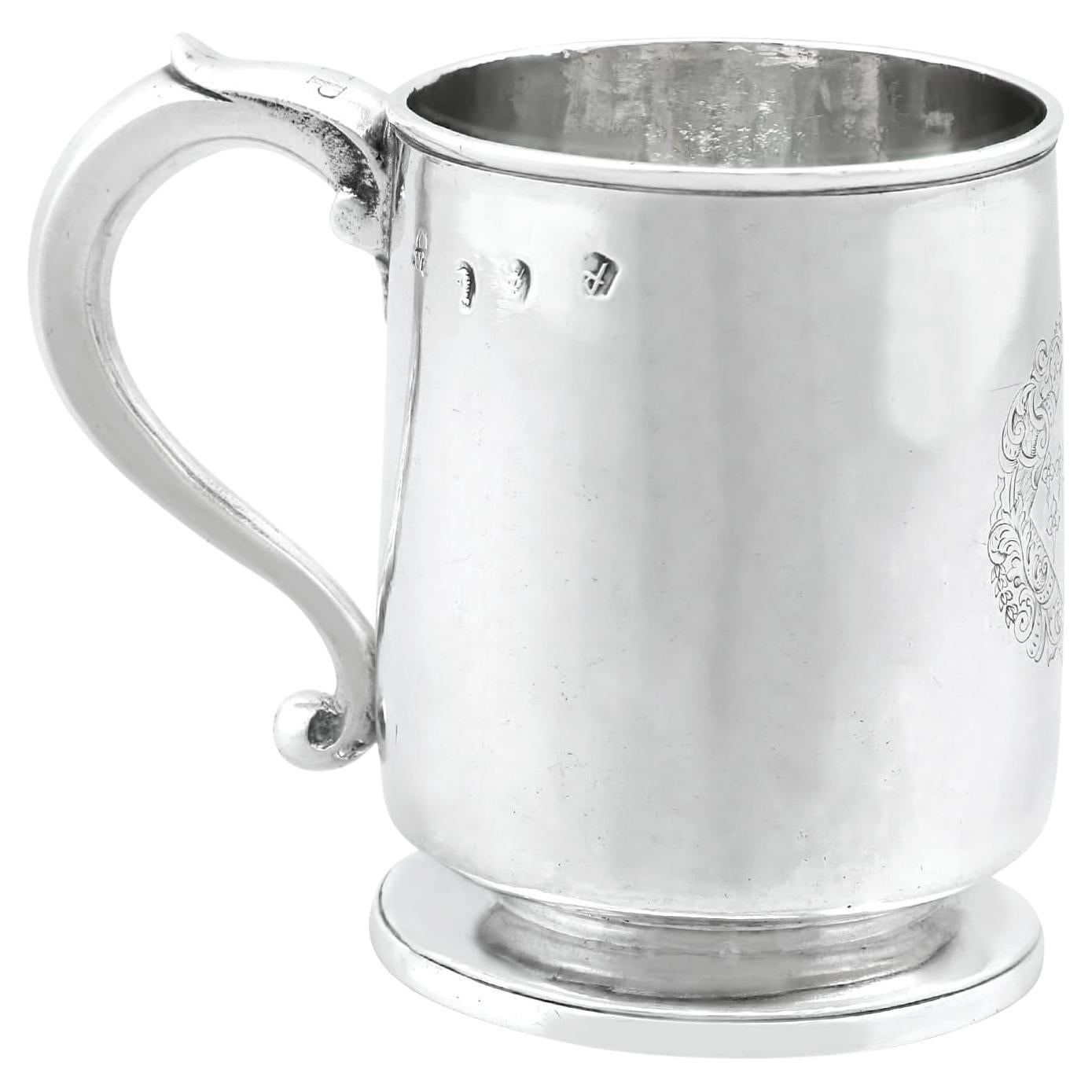 Samuel Wastell Antique Georgian Britannia Standard Silver Mug For Sale
