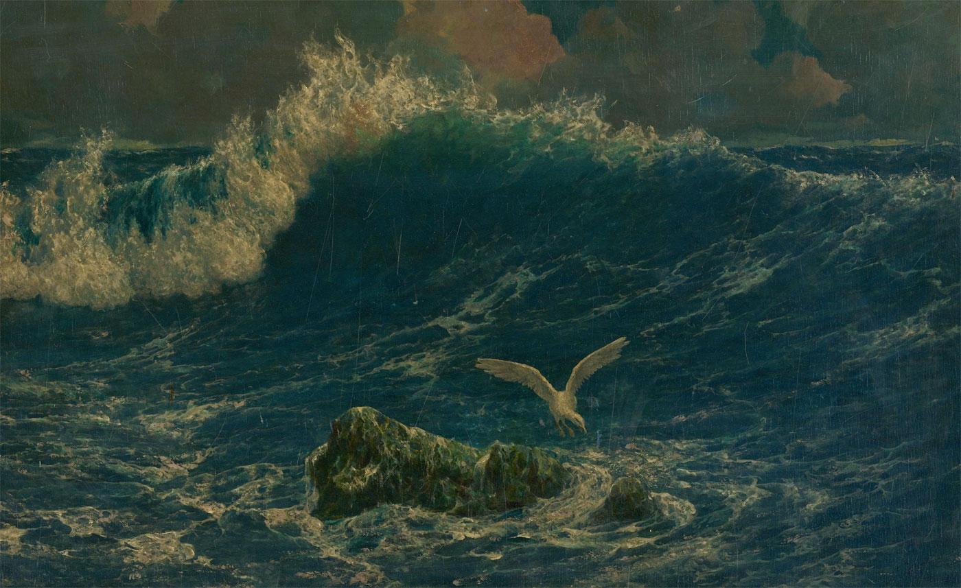 Samuel Webley (1877-1956) - Signed Early 20th Century Oil, Rough Sea 2