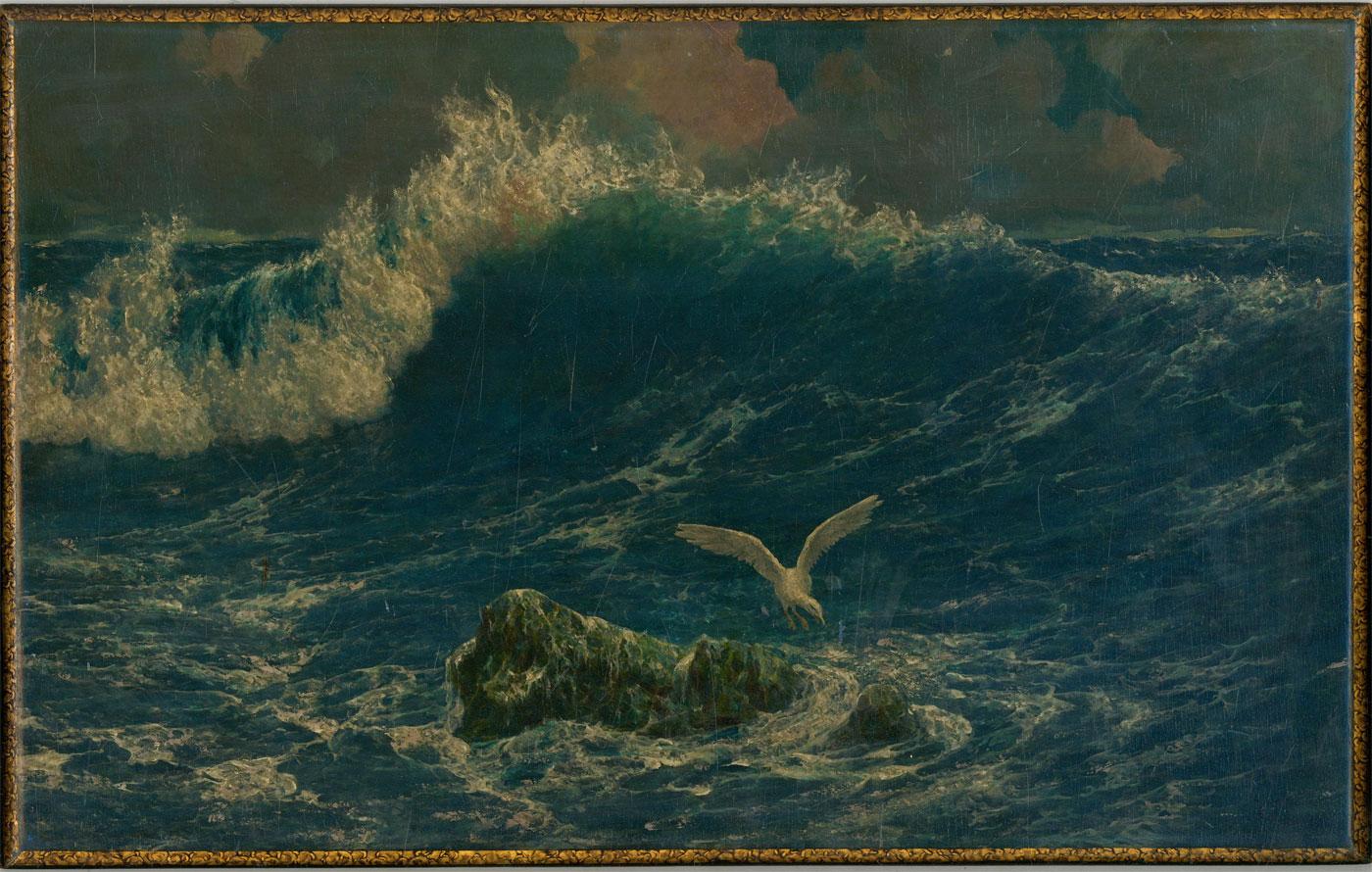 Samuel Webley (1877-1956) - Signed Early 20th Century Oil, Rough Sea For Sale 3