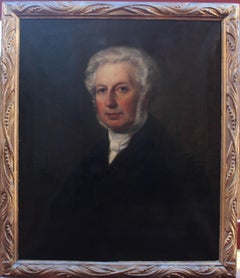 Listed Artist Samuel West (1810-1867) Antique oil on canvas, Dated 1860 Portrait