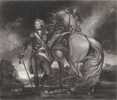 George, Prince of Wales (sword drawn standing by his trusty steed)