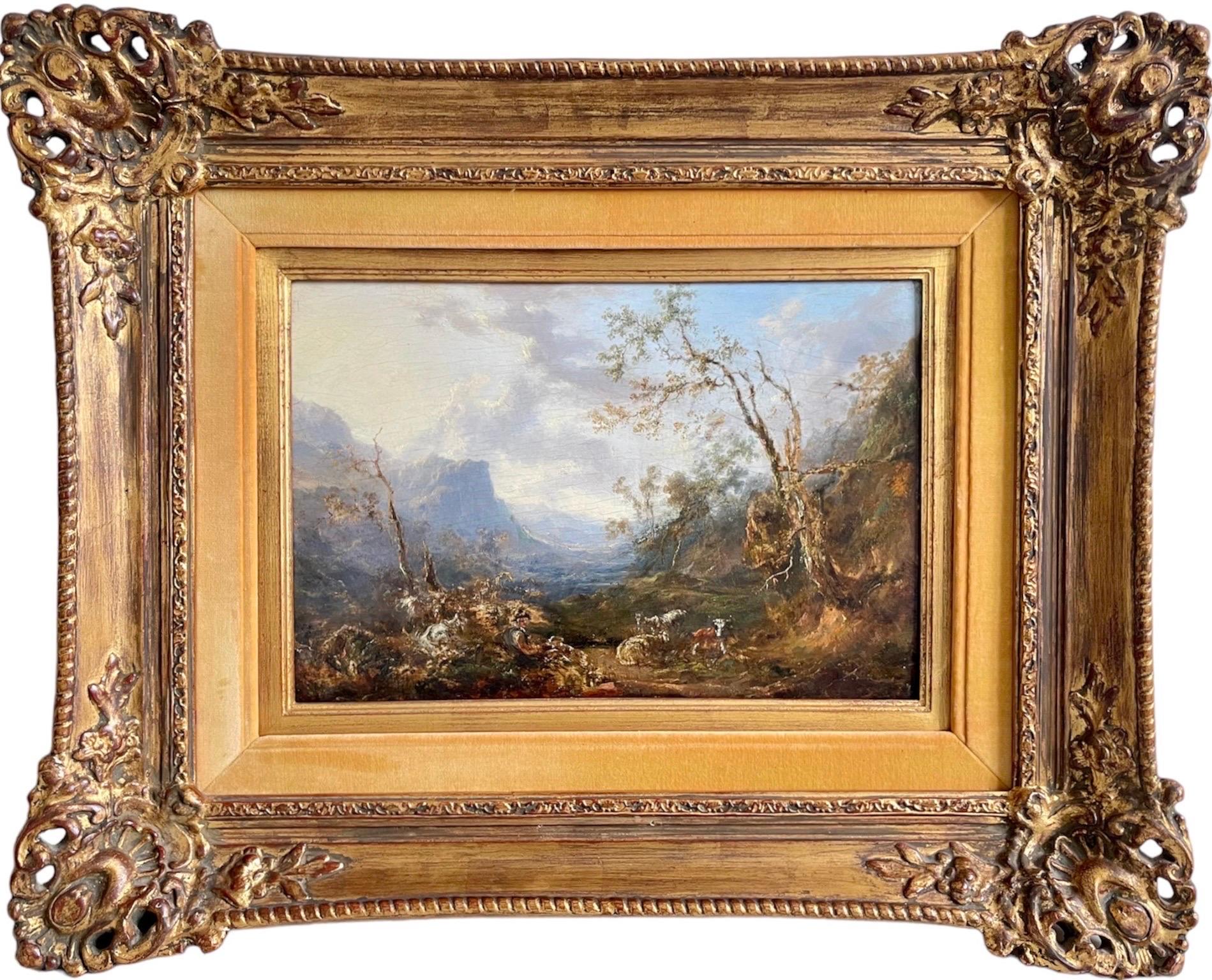 Samuel Williamson Landscape Painting - 19th century Victorian oil landscape - Summer in the Highlands - Sunset