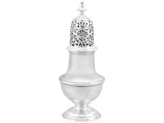 Samuel Wood Antique Sterling Silver Sugar Caster
