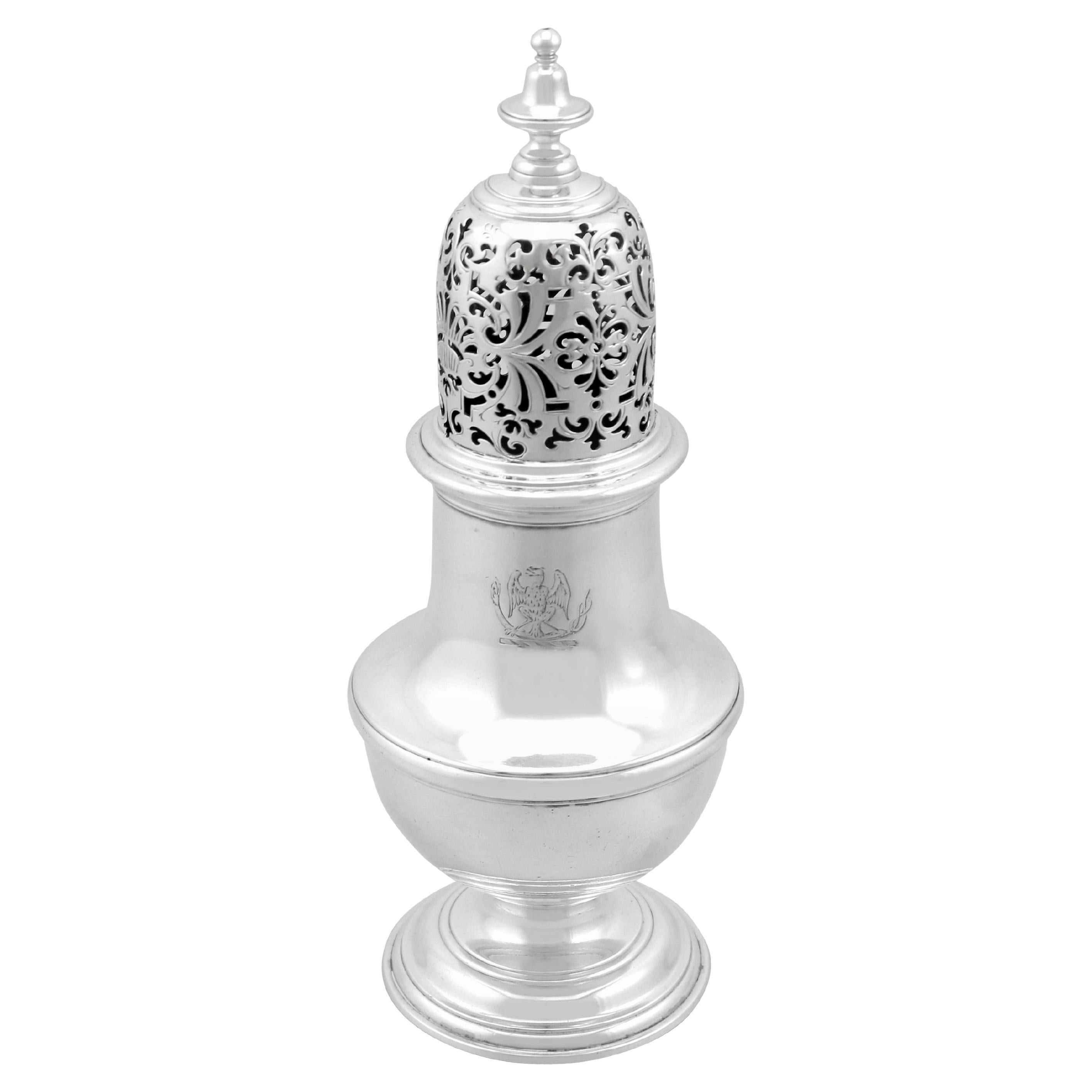 Sucrier en argent sterling ancien moulé sur bois de Samuel Wood