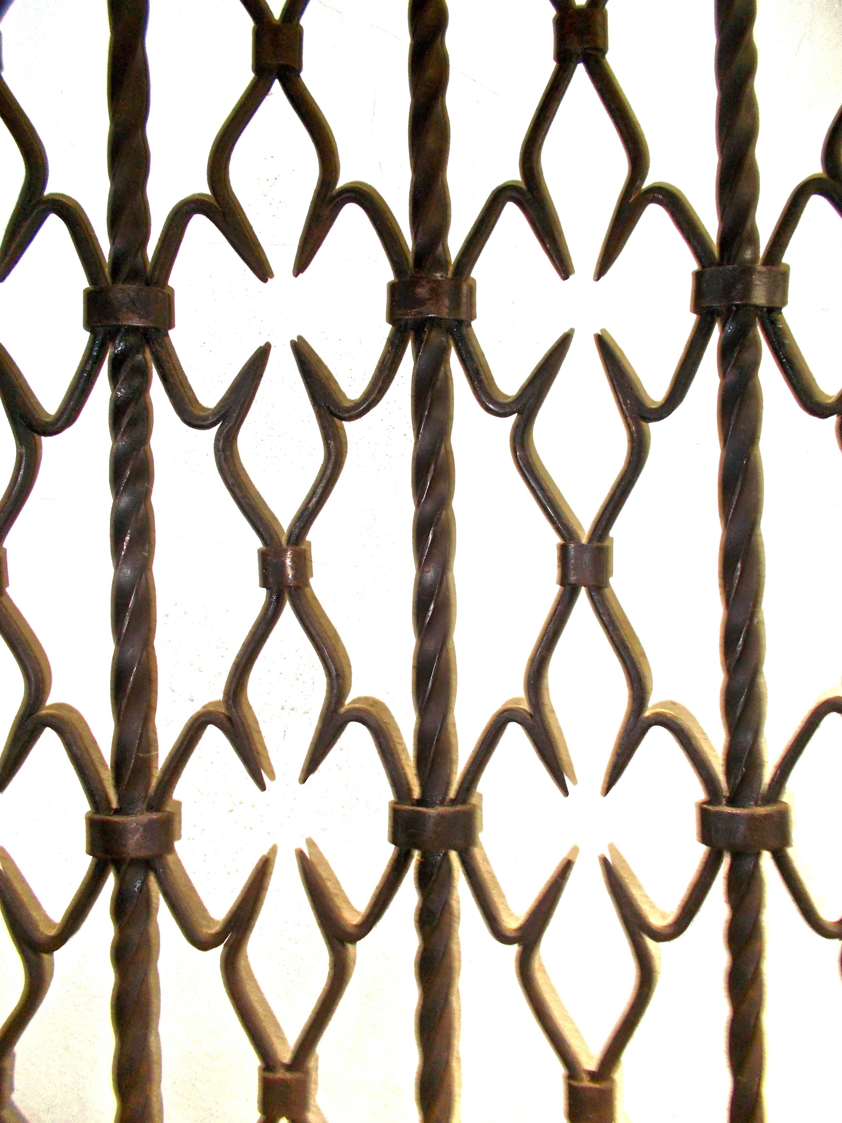 American Samuel Yellin Wrought Iron Gate, Signed For Sale