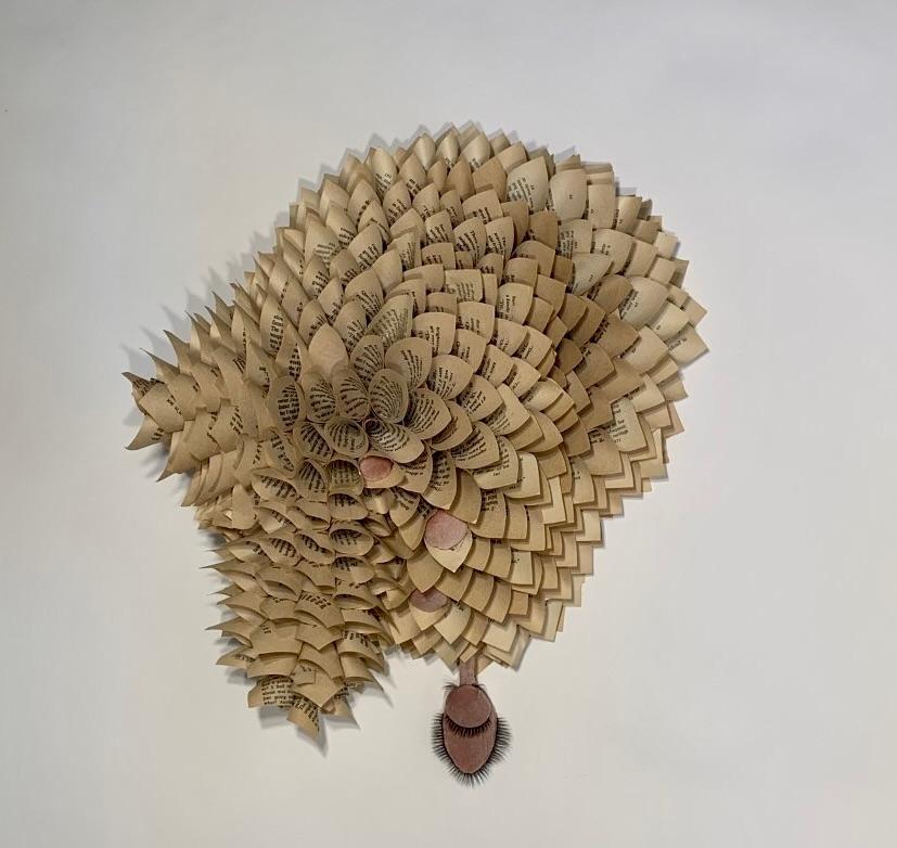 Sculpture murale en papier, suspension murale : Meret 2