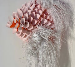 Paper Sculpture, Wall Hanging: 'Neon Bloom'