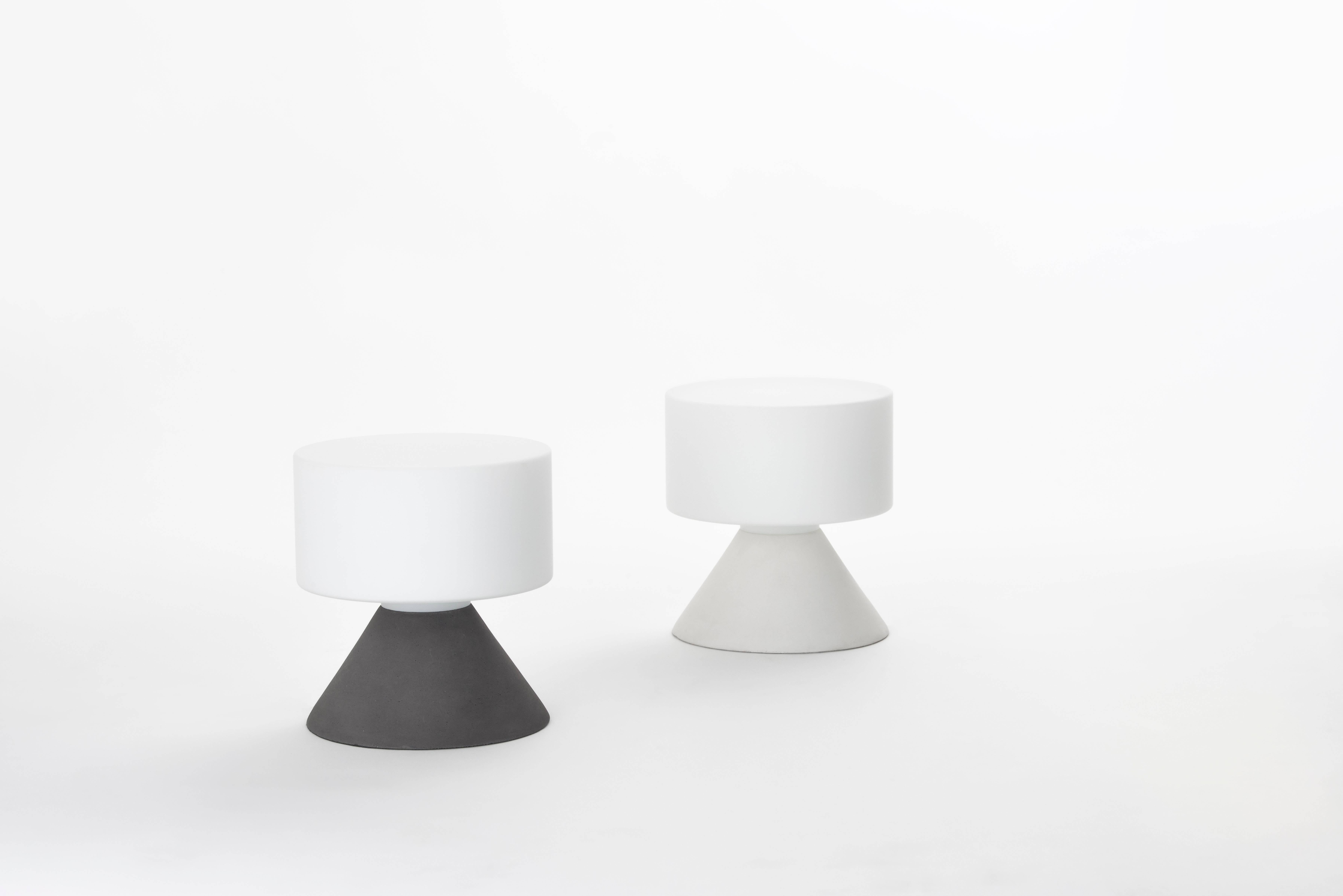 Blown Glass Samuli Naamanka 'Concrete' Table Lamp in Dark Gray for Innolux Oy