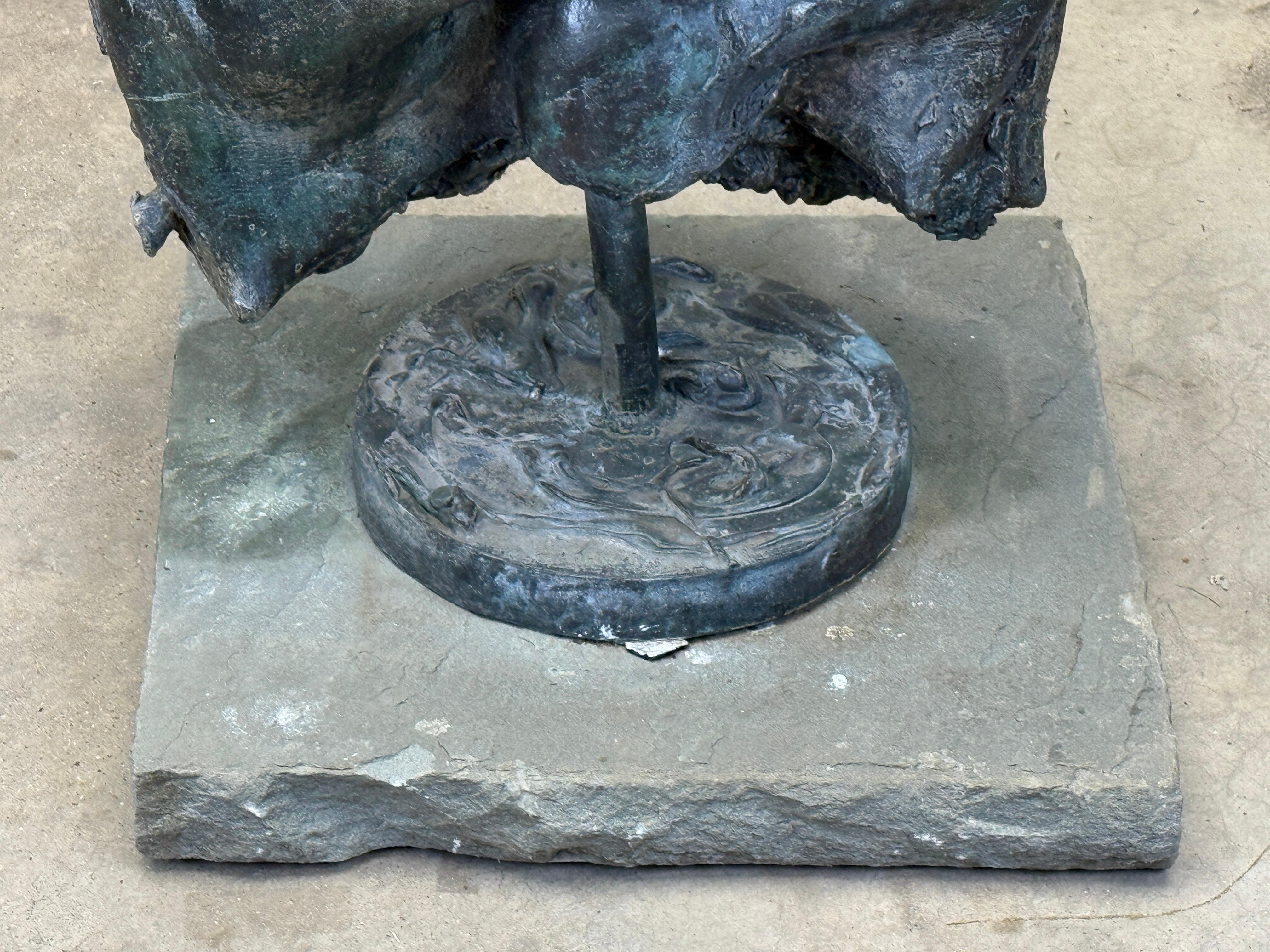 'Samurai', Bronze Sculpture by Peter Agostini In Good Condition For Sale In Dallas, TX