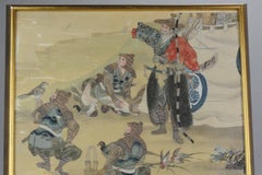 Samurai Japanese Scene Meij Period Painting Japan Artist, 19/20th Century