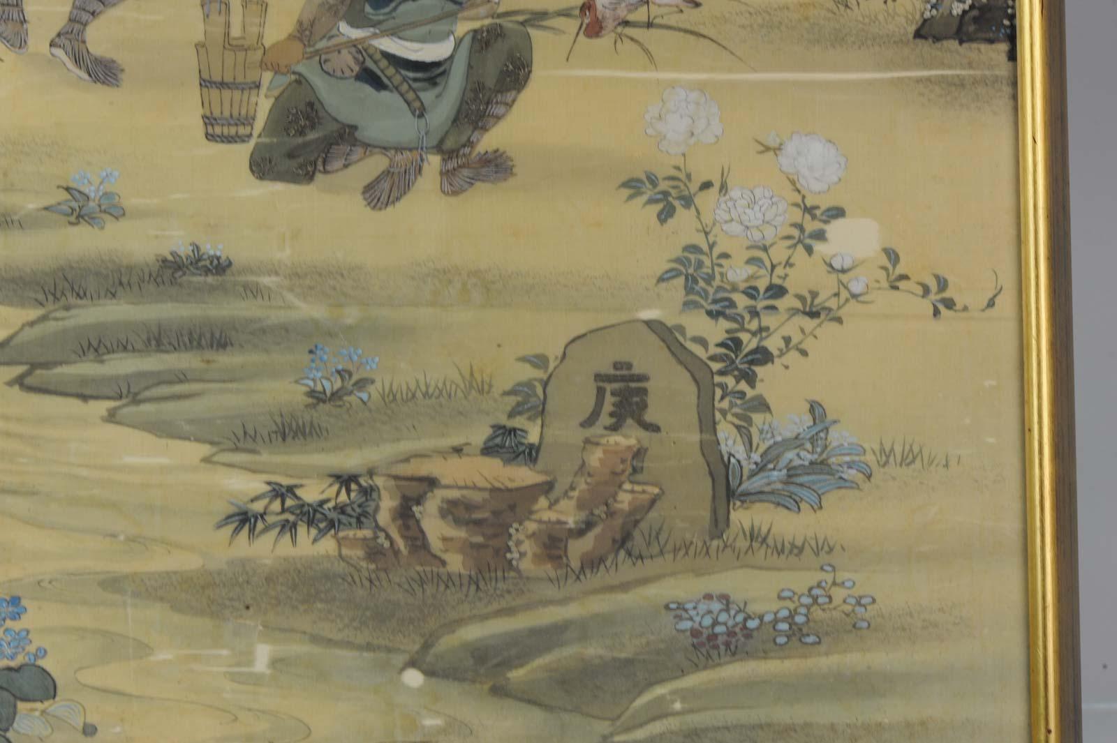 Meiji Samurai Japanese Scene Meij Period Painting Japan Artist, 19/20th Century For Sale